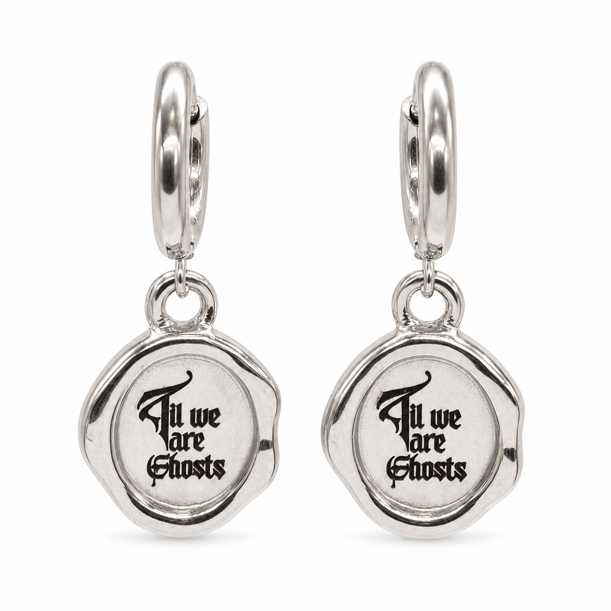 Til we are Ghosts Wax Stamp Earrings