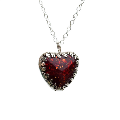 Mother of Flames Gothic Heart Breastmilk Necklace