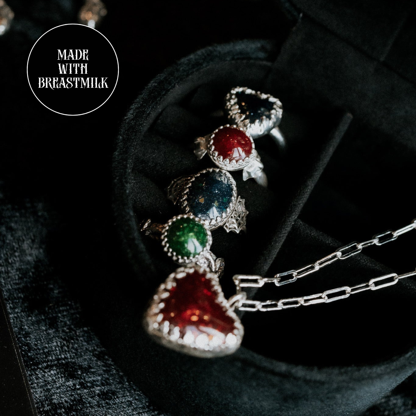 Spider's Embrace Gothic Breastmilk Ring