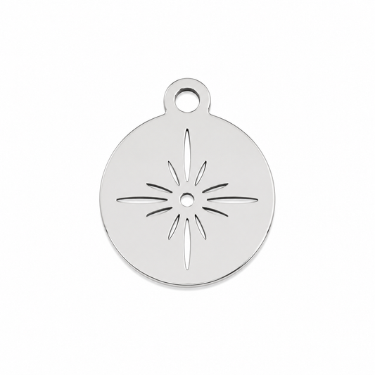 Star Cutout Circle Charm