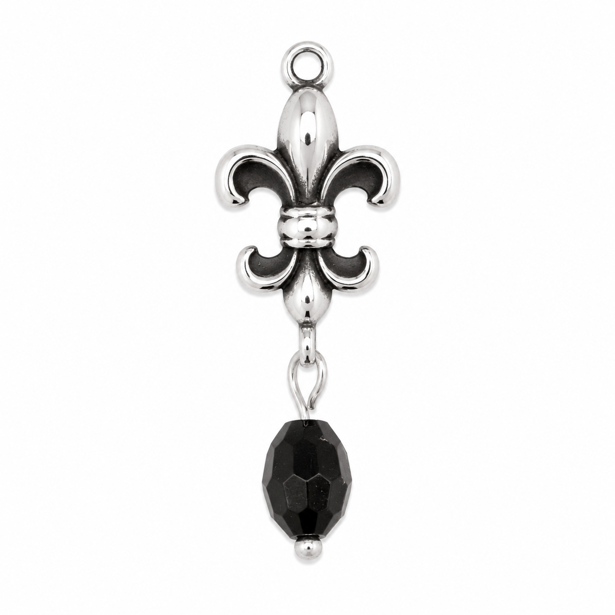 Fleur De Lis Gem Charm