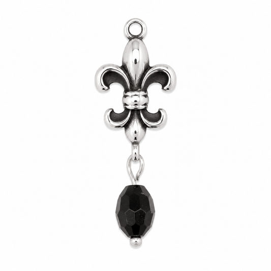 Fleur De Lis Gem Charm