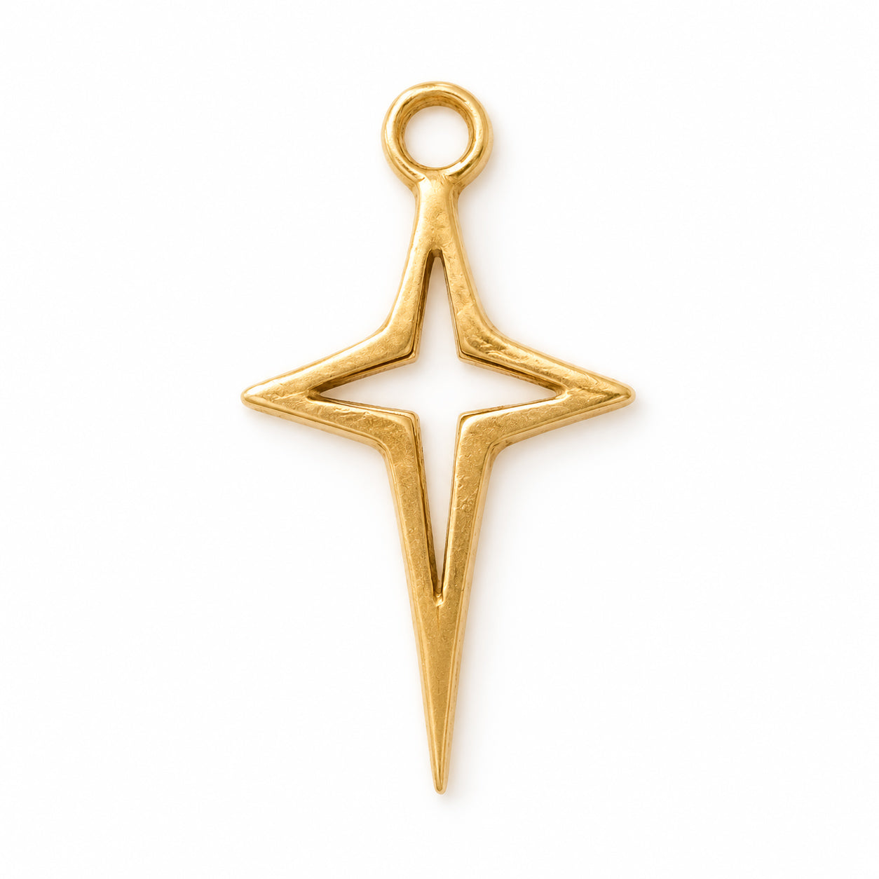 Gold North Star Charm