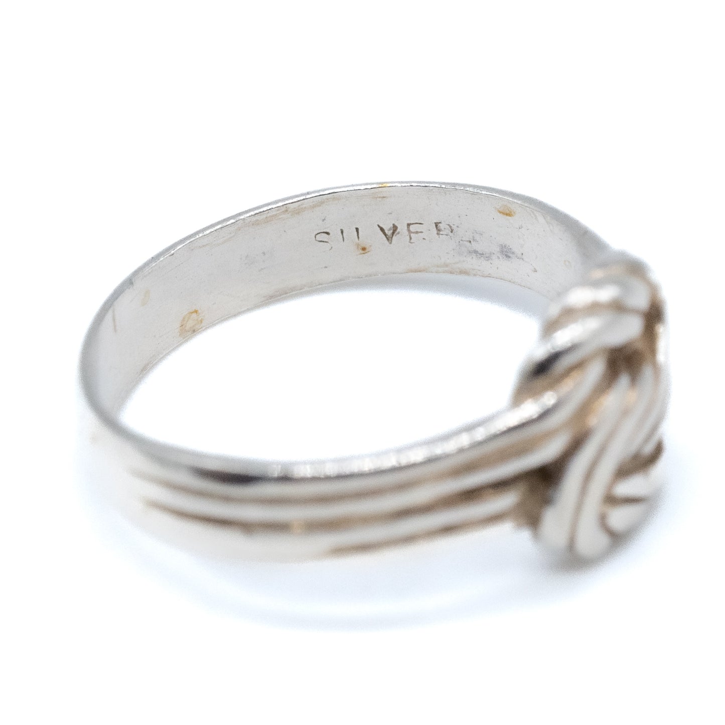 Sterling Silver Single Knot Band - Size UK S / UK 9