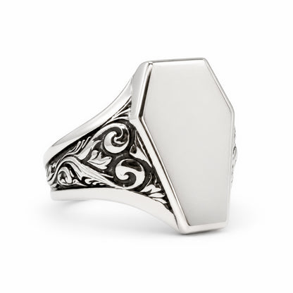Plain Coffin Signet Ring