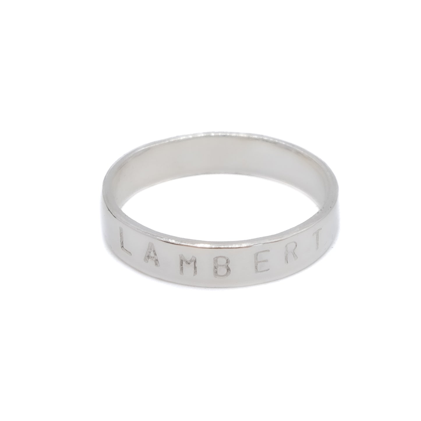 Hand Stamped Personalised Sterling Silver Name Ring