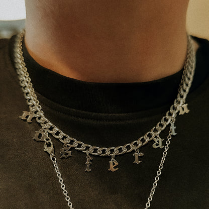 Personalised Old English Charm Necklace