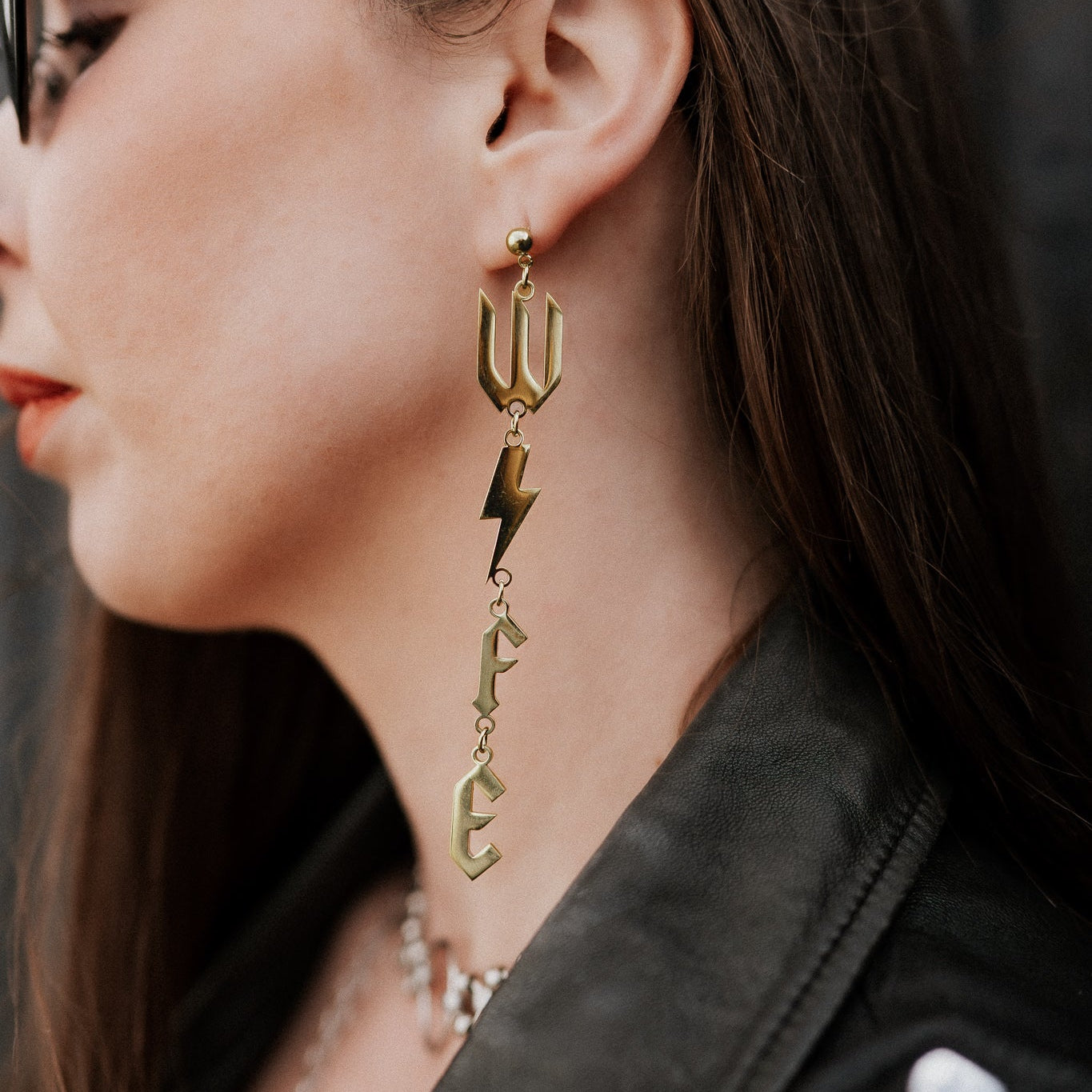 Alternative WIFE Gold Earrings