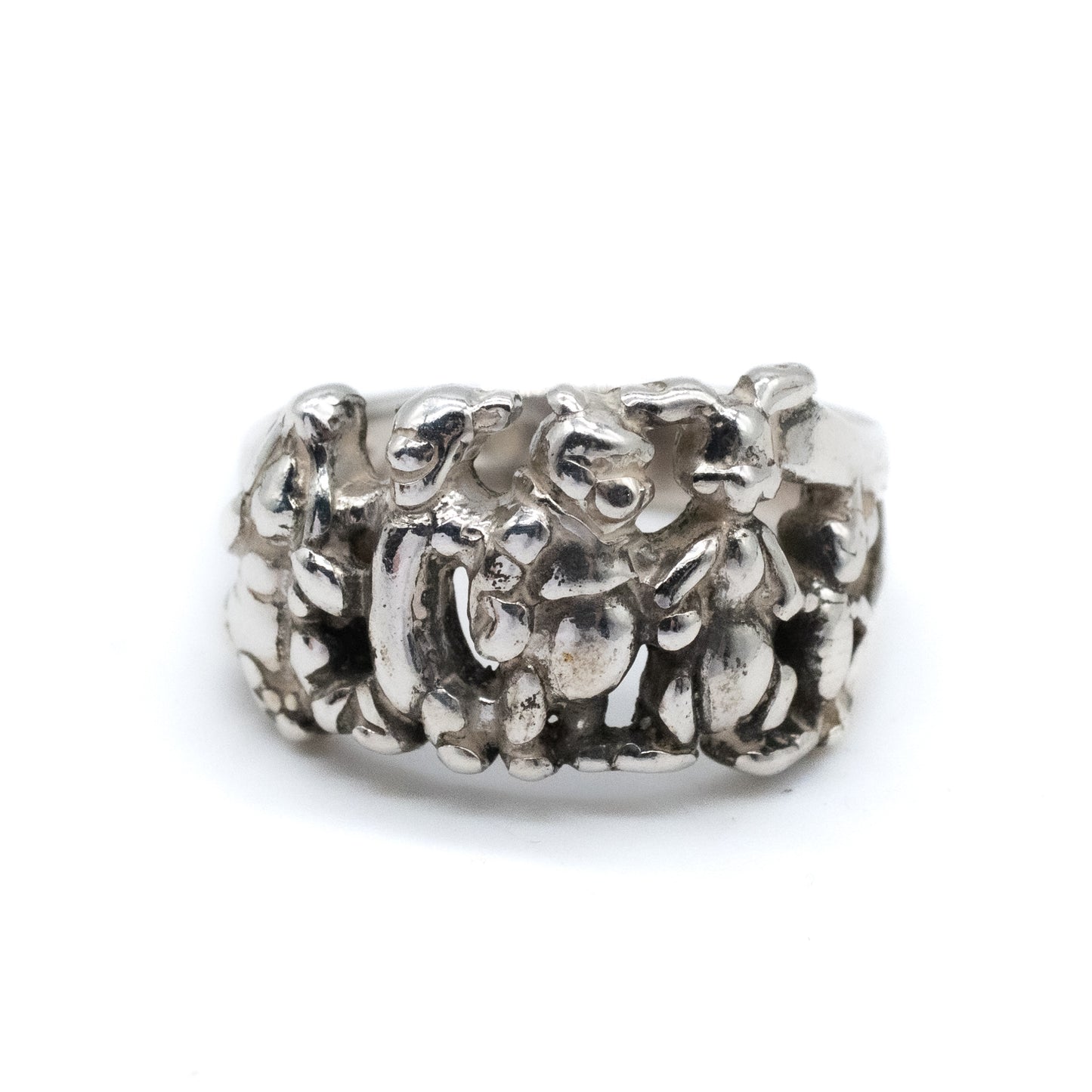 Vintage Sterling Silver Disney Winnie The Pooh Ring - Size UK M / US 6