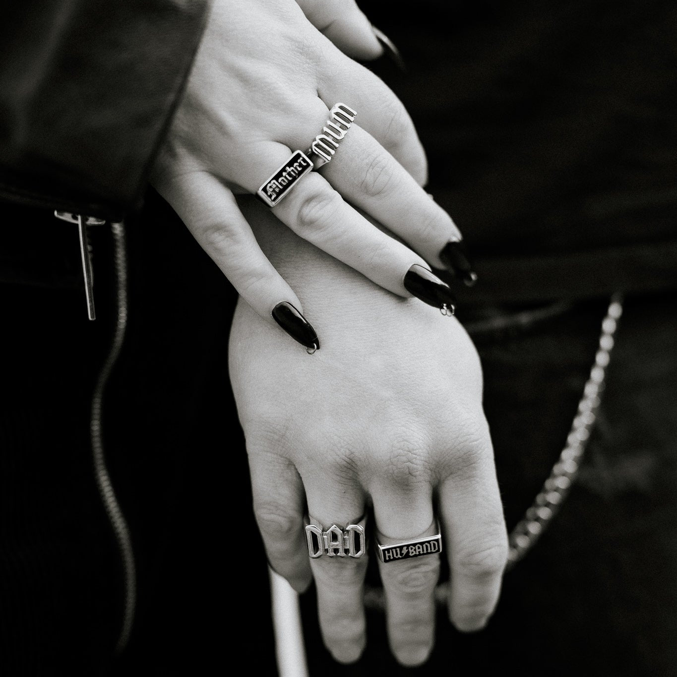 Mother Enamel Signet Ring