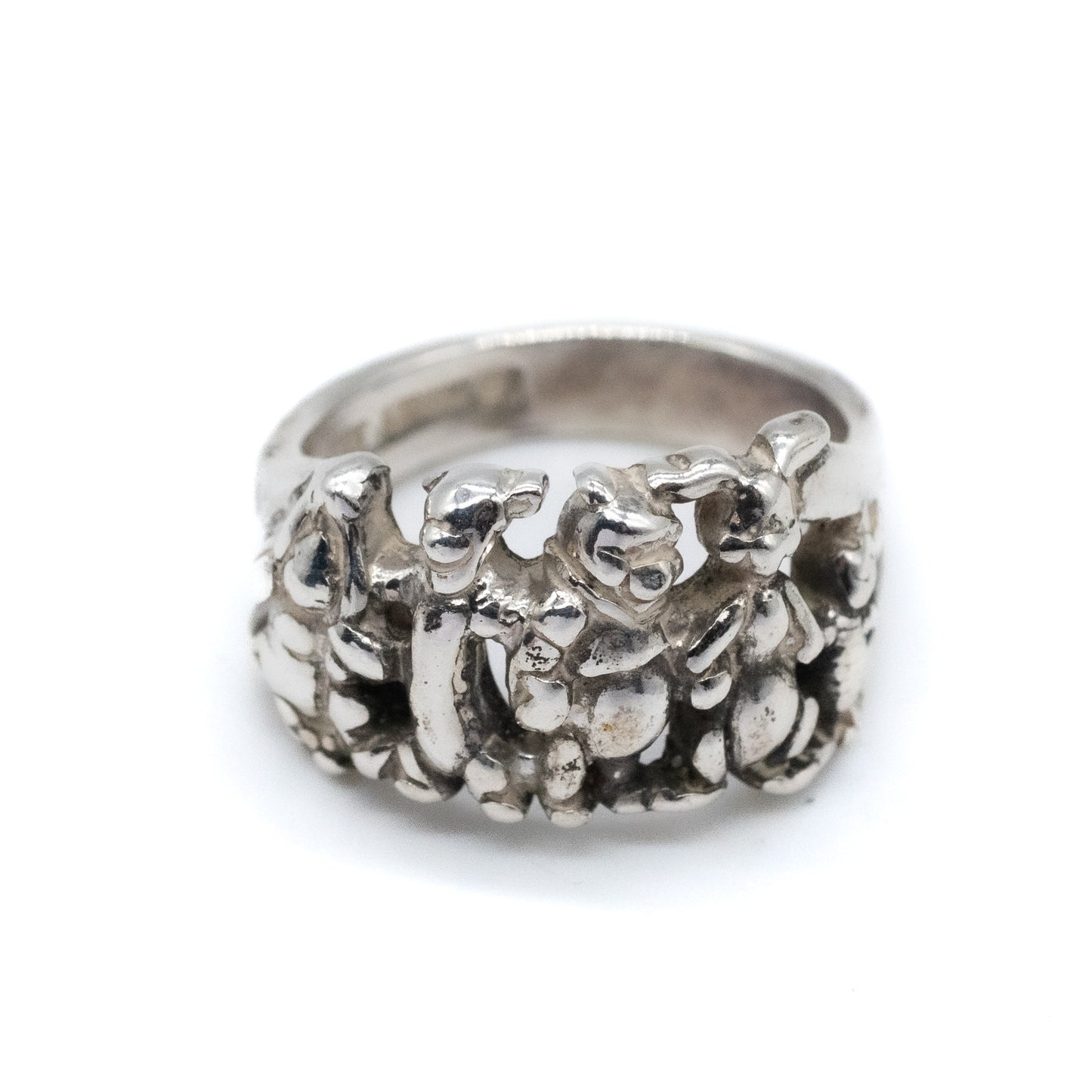 Vintage Sterling Silver Disney Winnie The Pooh Ring - Size UK M / US 6