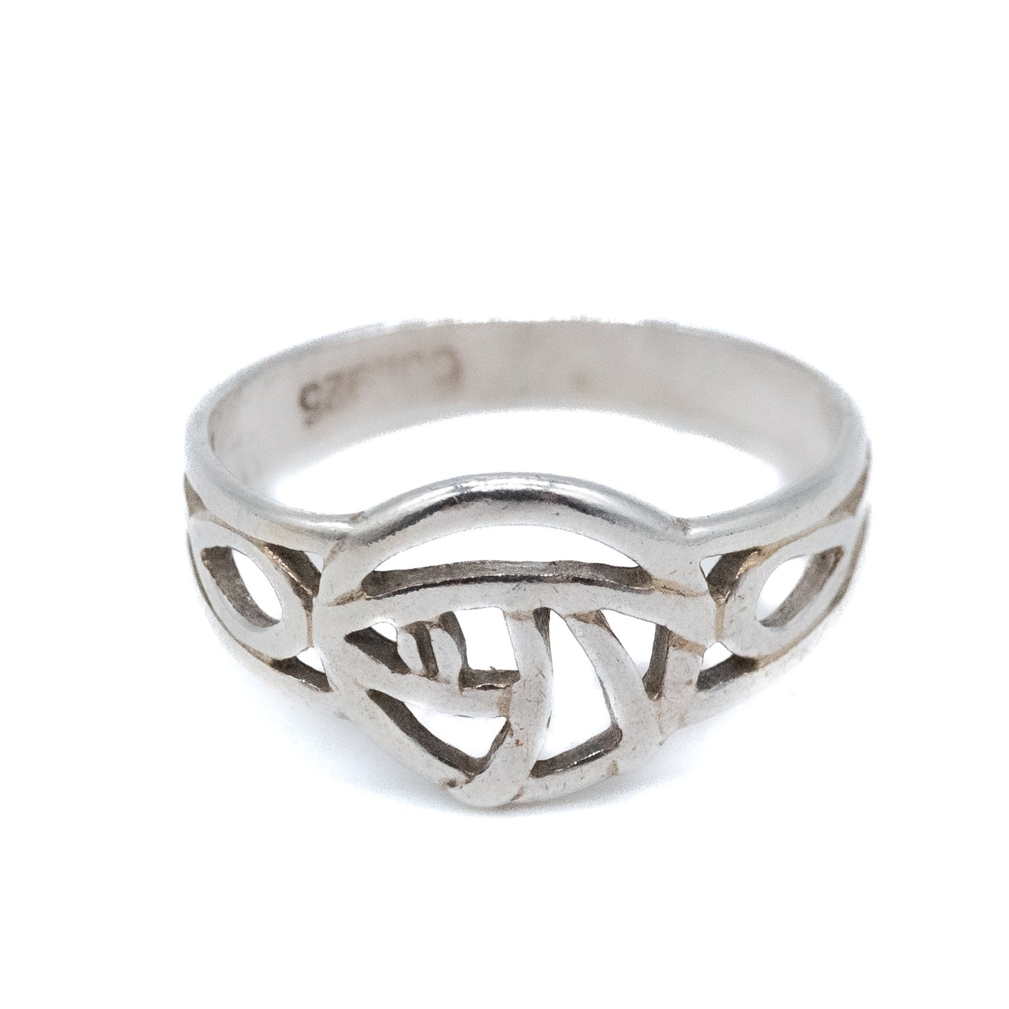 Sterling Silver Eye of Horus Ring - Size UK O / US 7