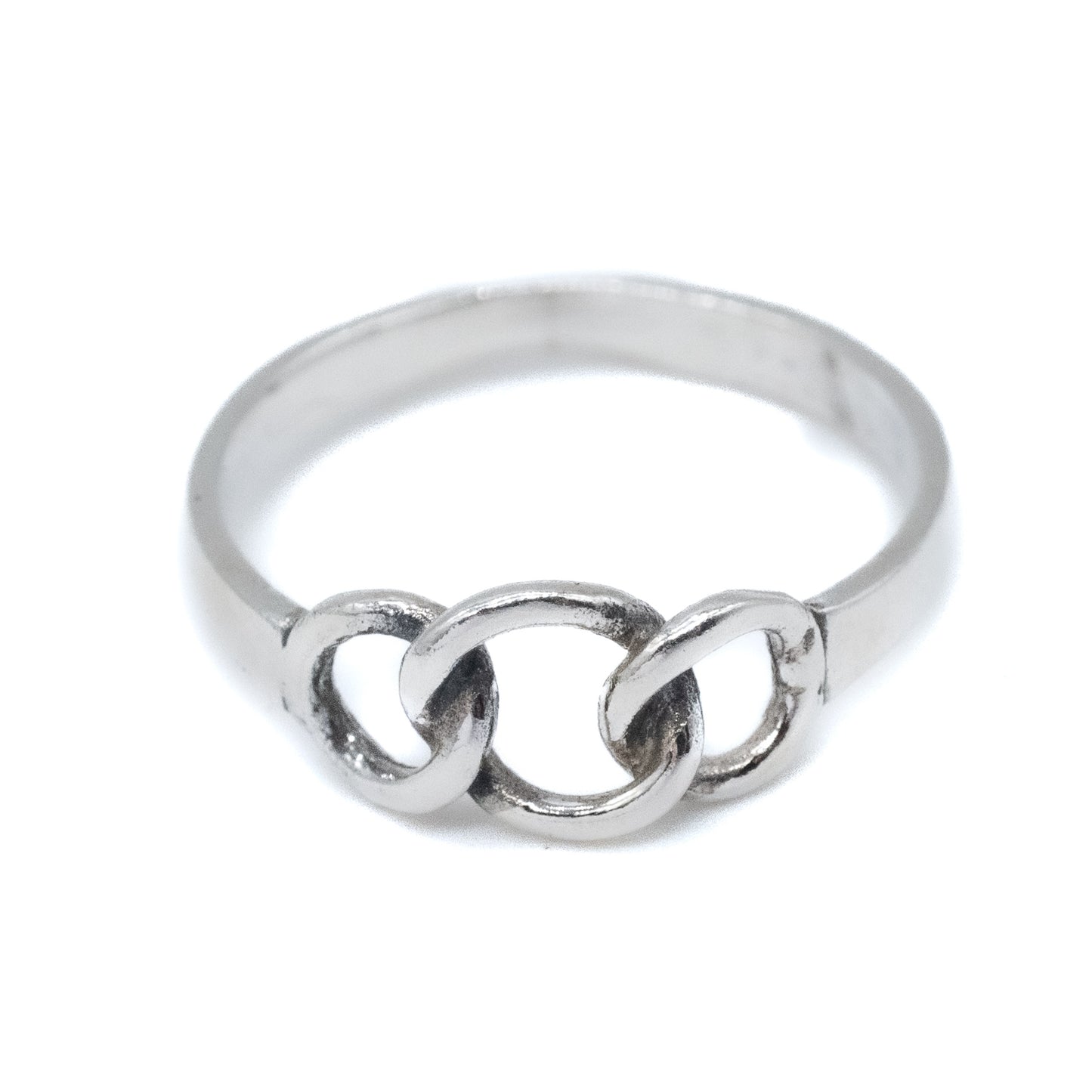 Sterling silver 3 Knot Ring - Size UK S / US 9