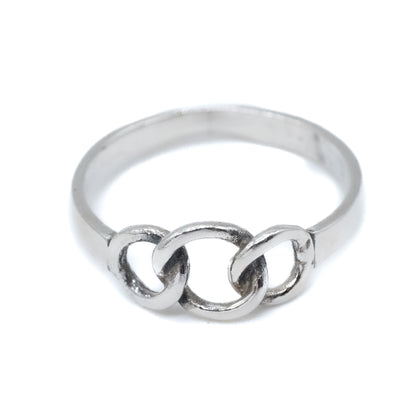 Sterling silver 3 Knot Ring - Size UK S / US 9