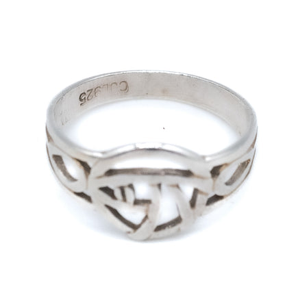 Sterling Silver Eye of Horus Ring - Size UK O / US 7