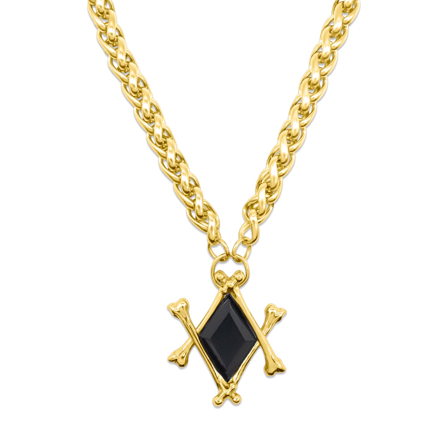 The Obsidian Marrow Necklace Gold