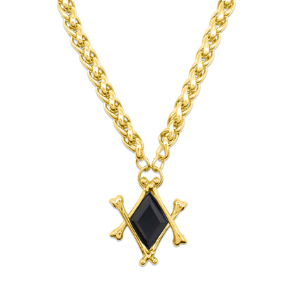 The Obsidian Marrow Necklace Gold