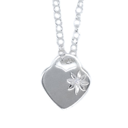 Sterling silver CZ Heart Necklace