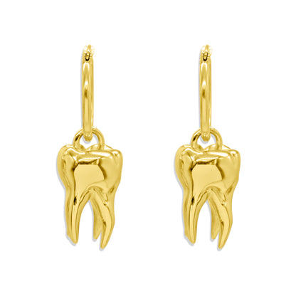 Gold Lover’s Remnant Heavy Tooth Earrings