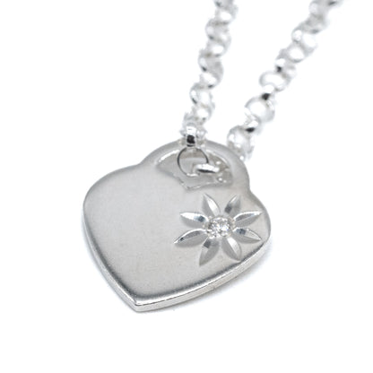 Sterling silver CZ Heart Necklace