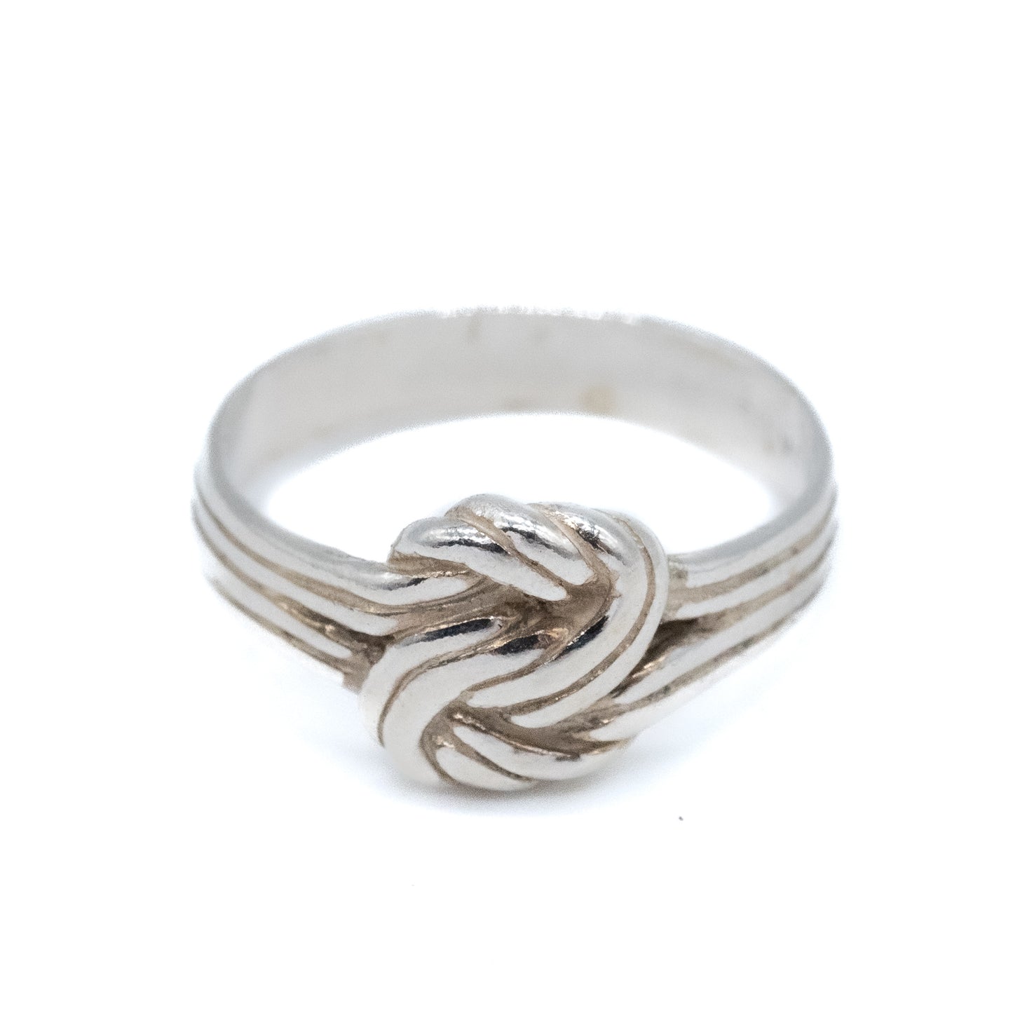 Sterling Silver Single Knot Band - Size UK S / UK 9