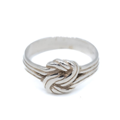Sterling Silver Single Knot Band - Size UK S / UK 9