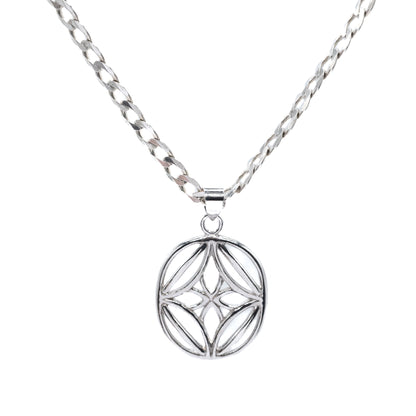 Sterling Slver Celtic Knot Curb Chain Necklace