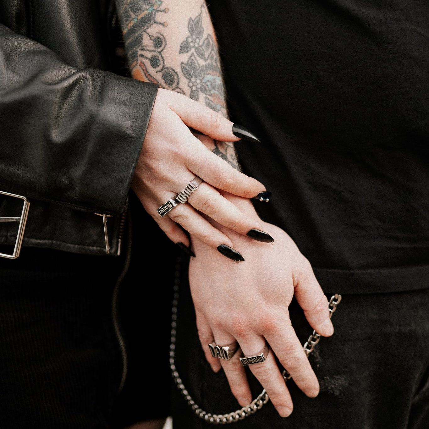 Mother Enamel Signet Ring