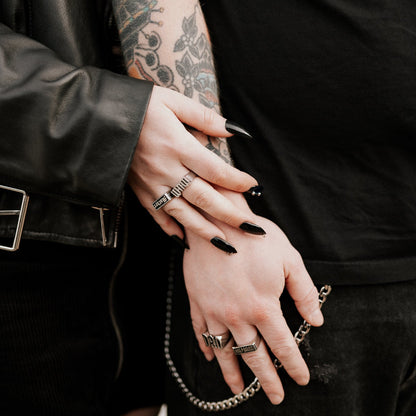 Mother Enamel Signet Ring