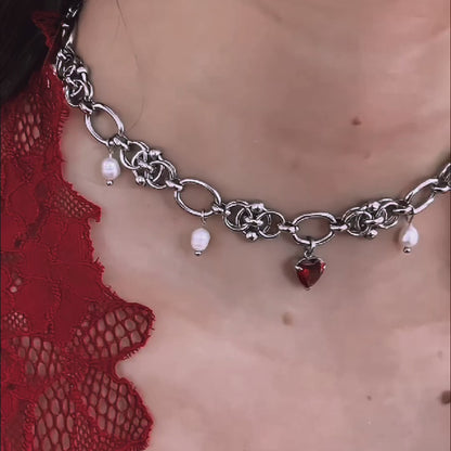 Scarlet Grace Pearl Choker