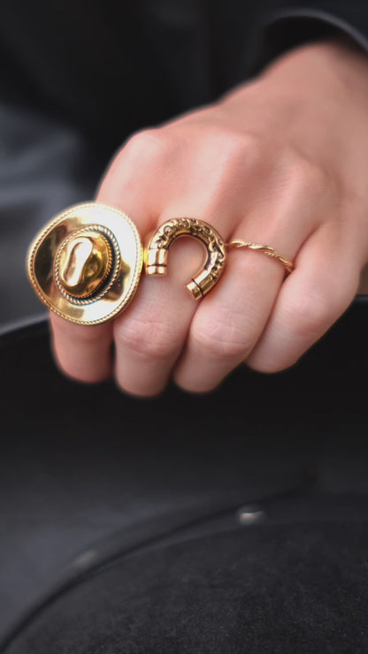 Outlaw Rope Ring Gold