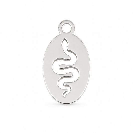 Snake Oval Charm
