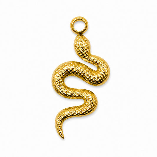 Gold Textured Snake Charm