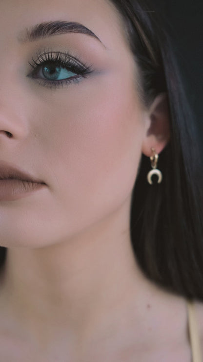 Selene Gold Crescent Moon Earrings