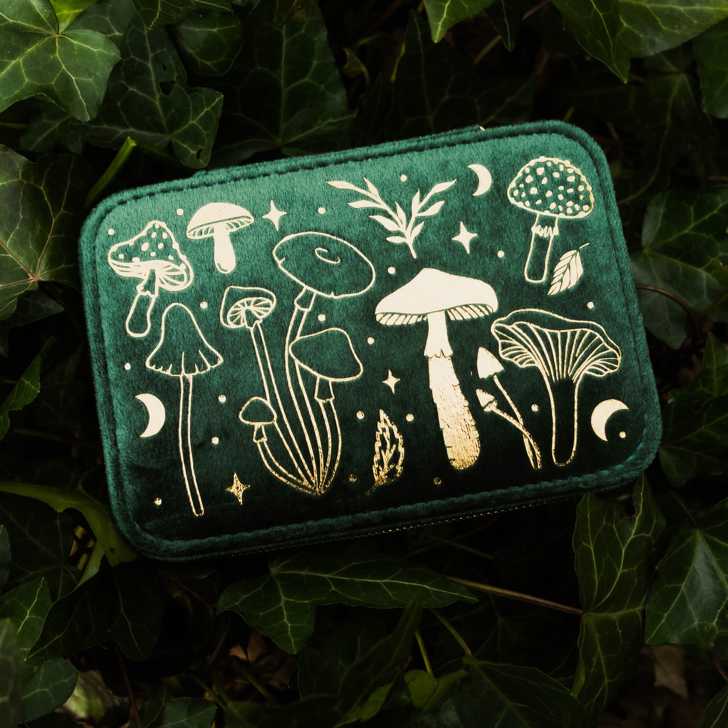 Green Witch Mushroom Jewellery Box Mysticum Luna