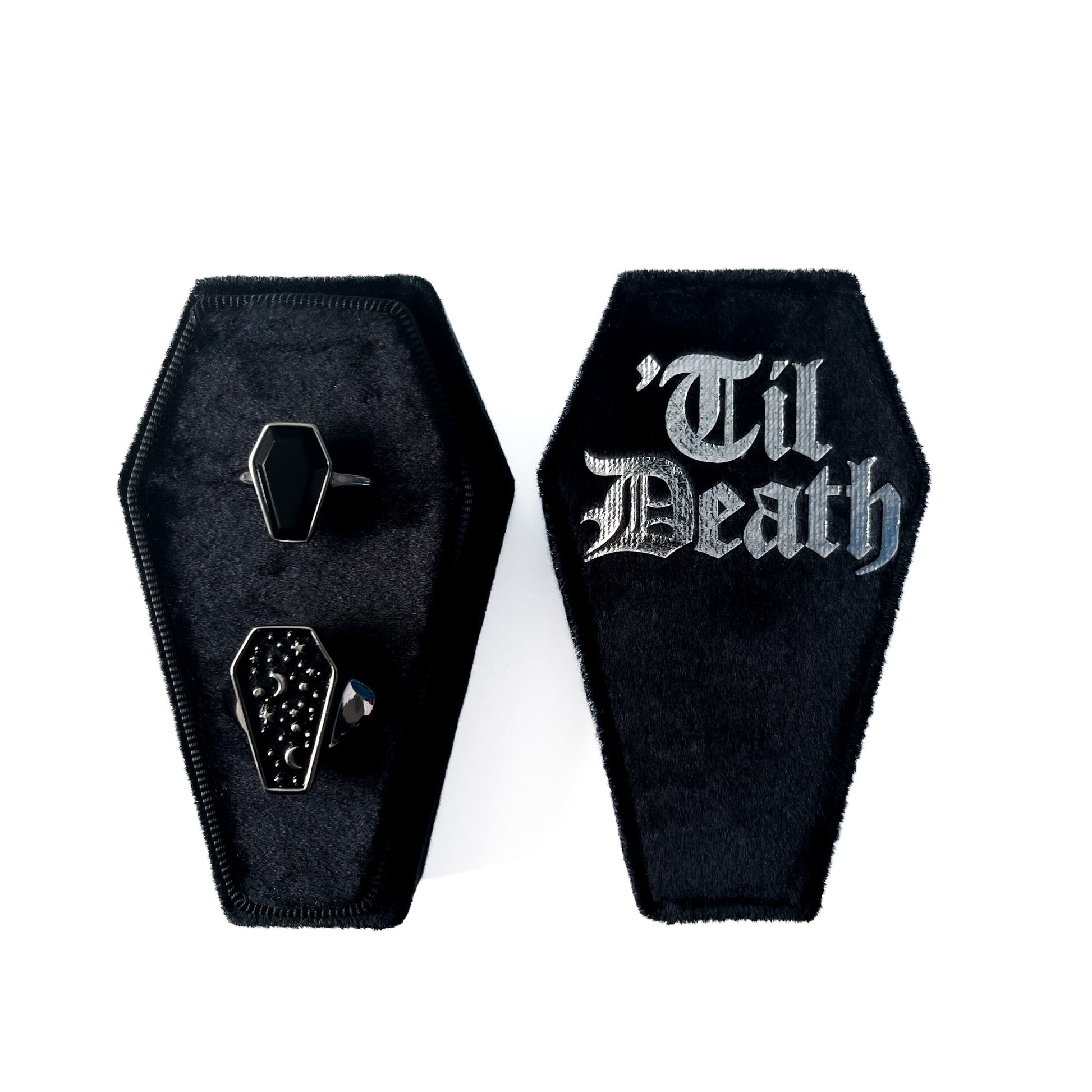 Til Death Coffin Engagement Ring Box Mysticum Luna