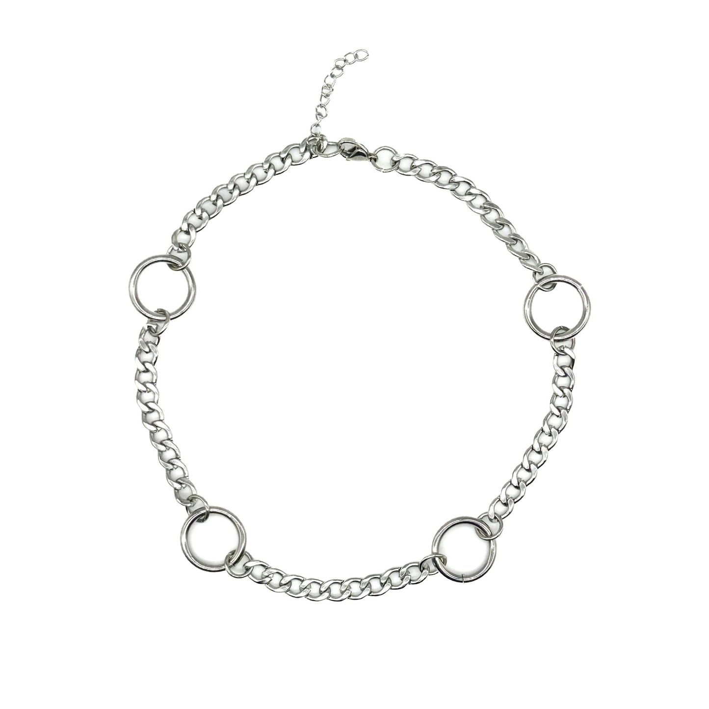 Aura O Ring Curb Chain Choker Necklace Mysticum Luna