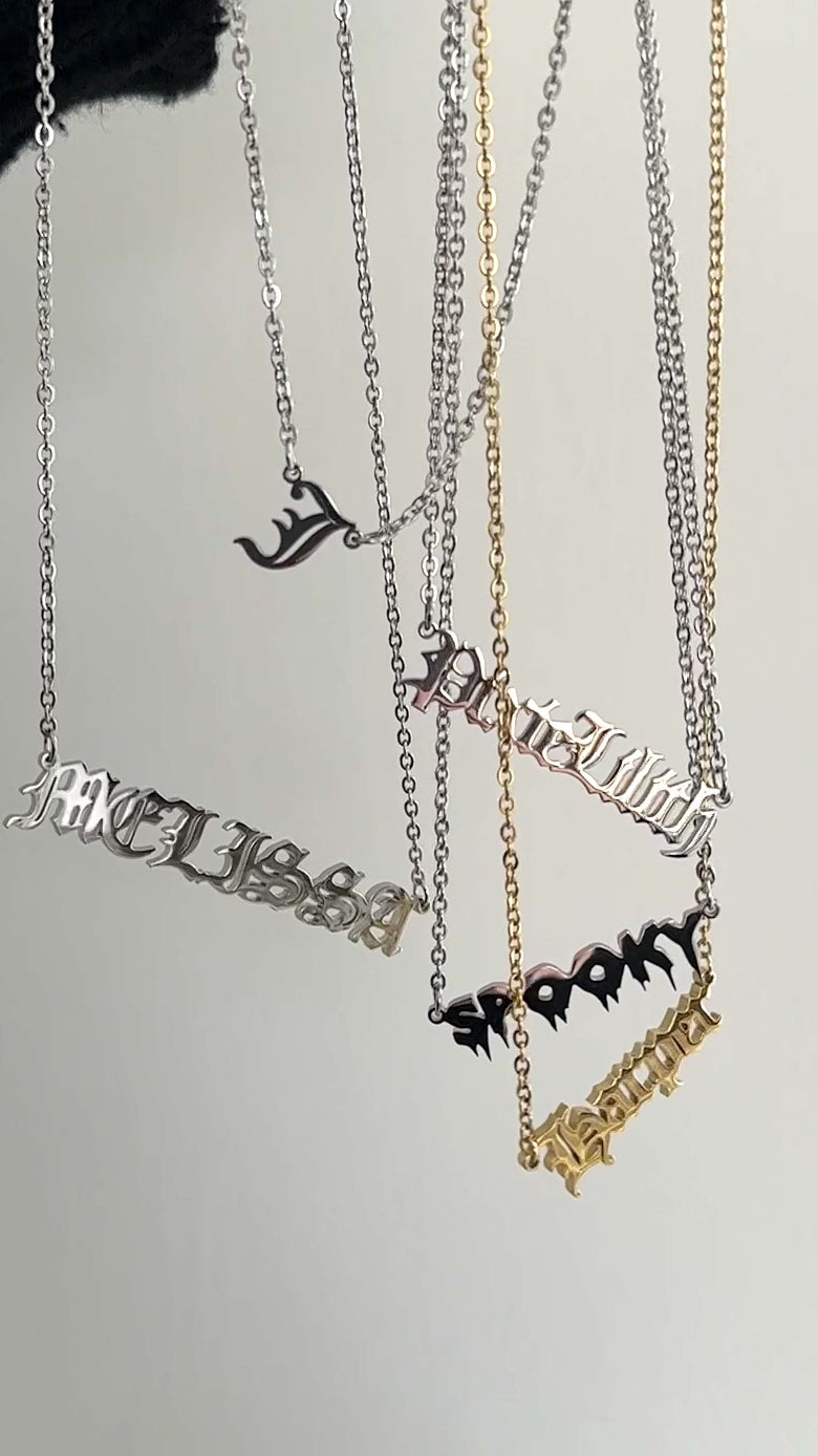 Drip hot sale name necklace