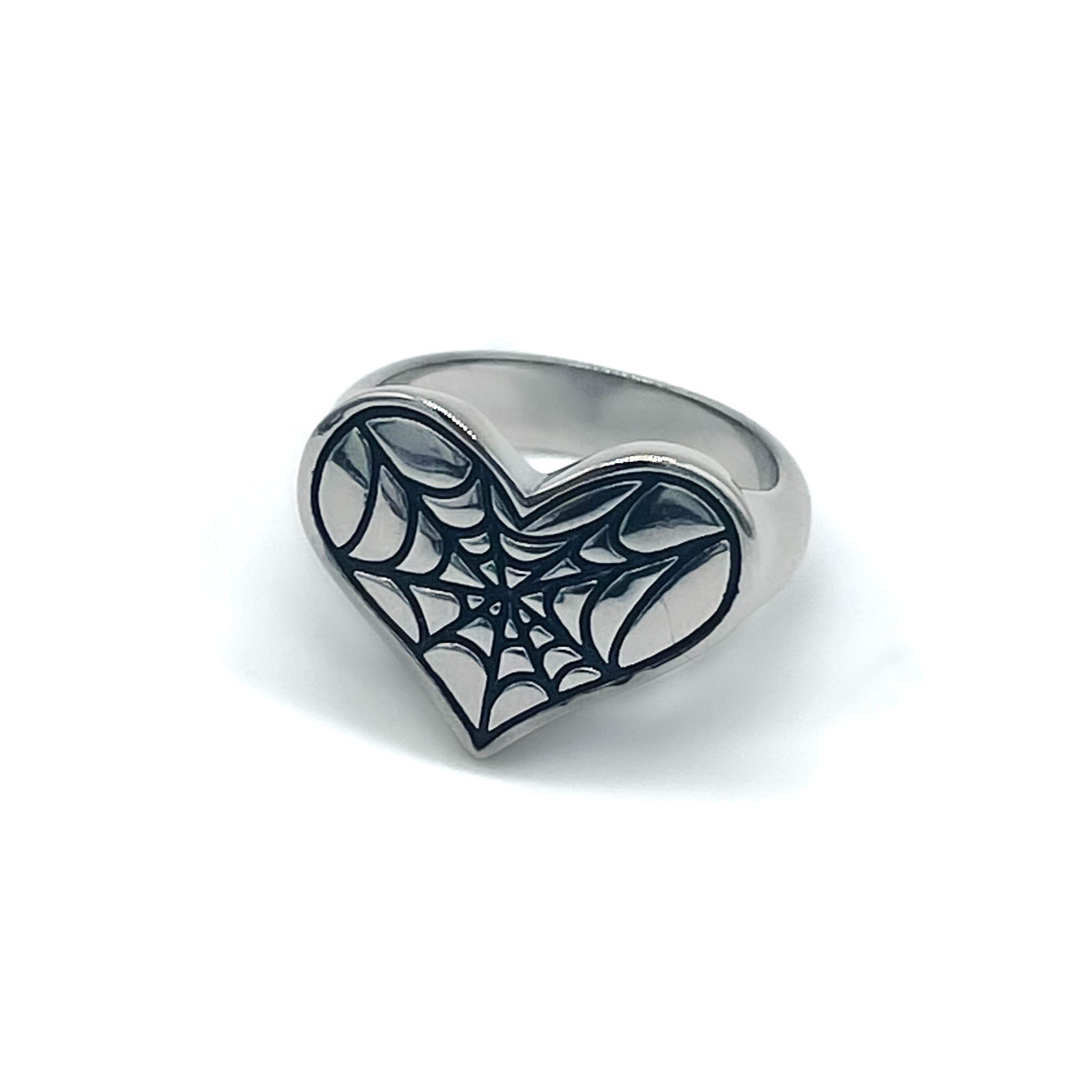 Stainless steel hot sale heart ring