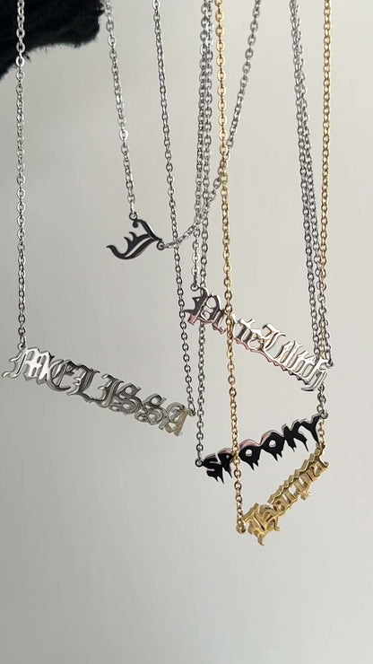 Rock 'N' Roll Personalised Name Necklace